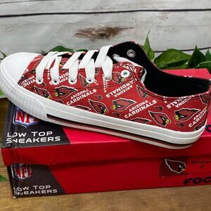 Arizona Cardinals Low Top Logo Sneakers Shoes Canvas FOCO New in Box Size 8